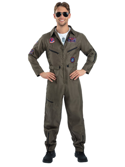 Smiffys TOPGUN Top Gun Costume, Green CS für Herren