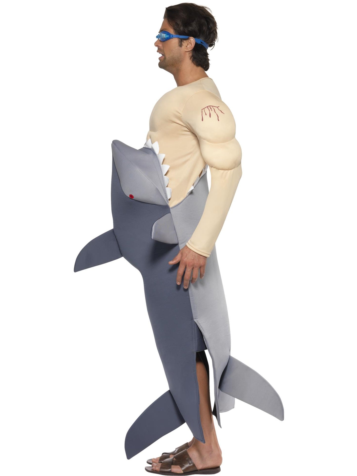 Smiffys COMEDY Man-Eating Shark Costume, Grey CS für Herren