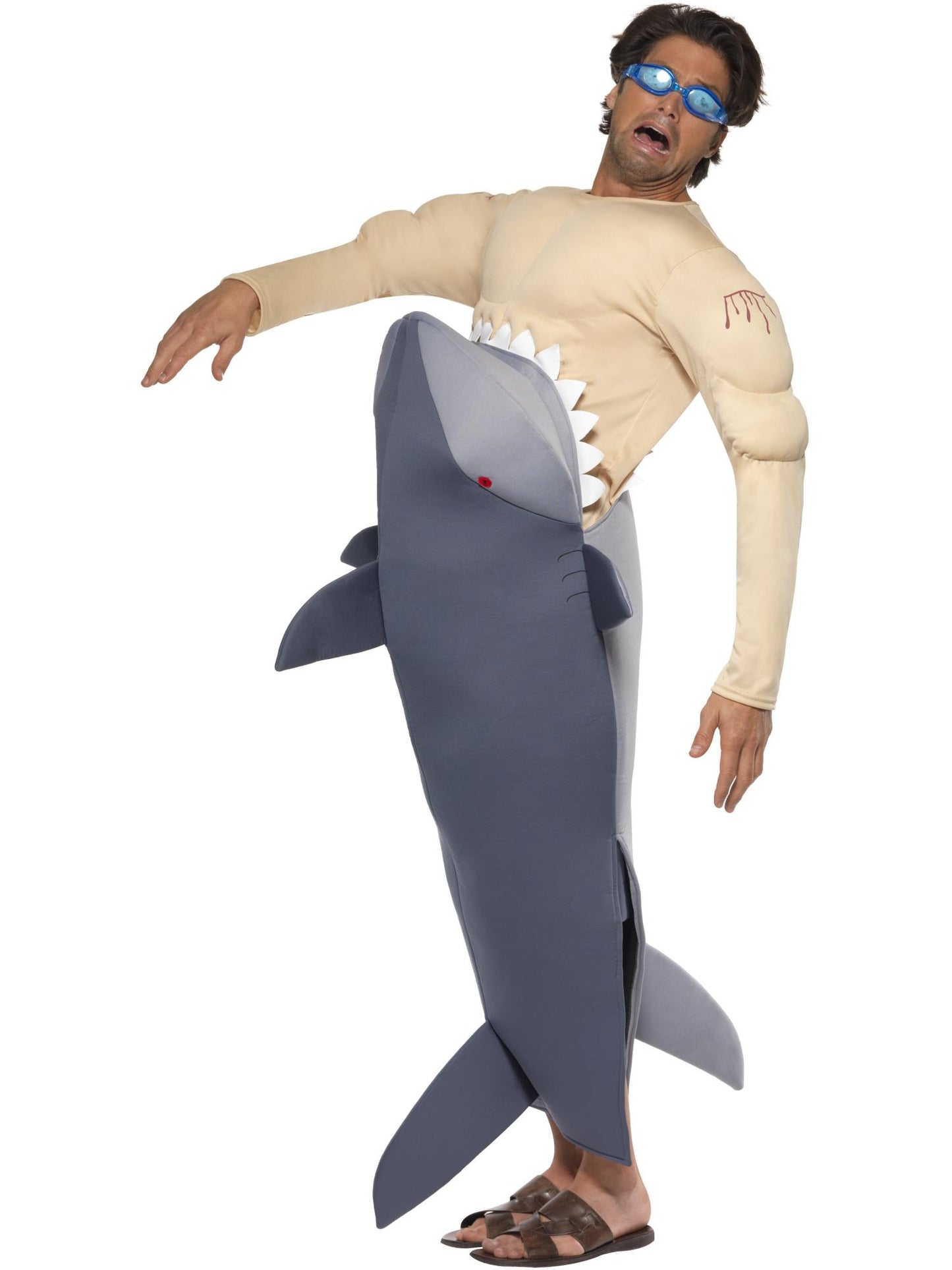Smiffys COMEDY Man-Eating Shark Costume, Grey CS für Herren