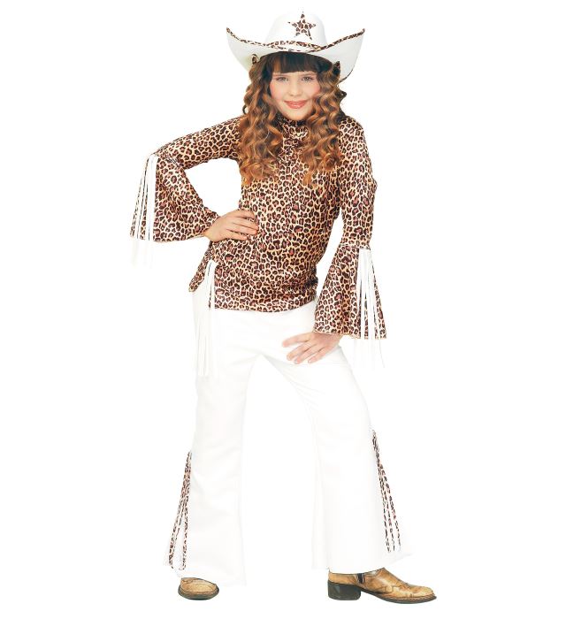 Texas Girl Kostüm bestehend aus Bluse, Hose und Westernhut