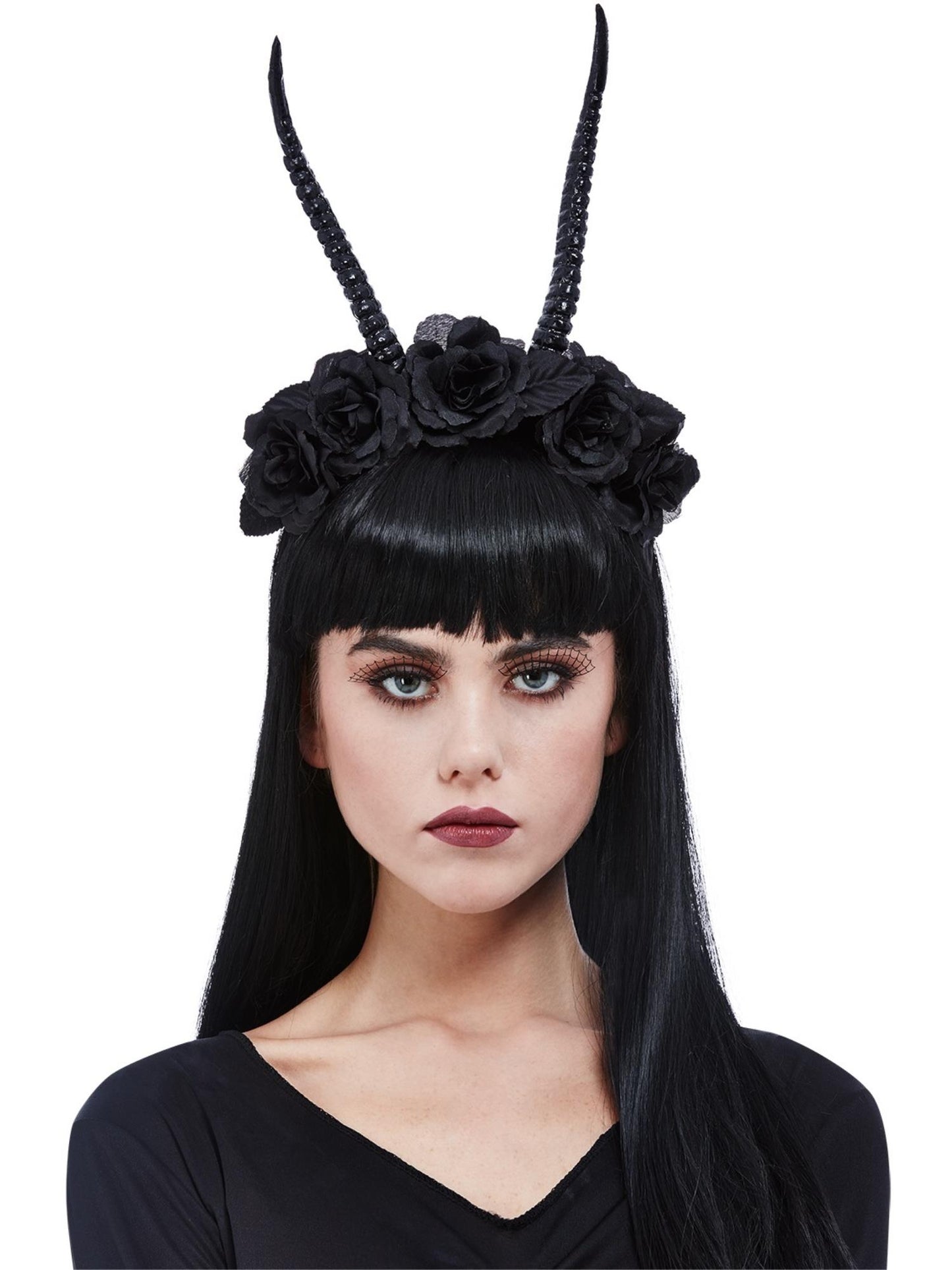 Smiffys HALLACESSO Demon Horn Flower Headband für Damen