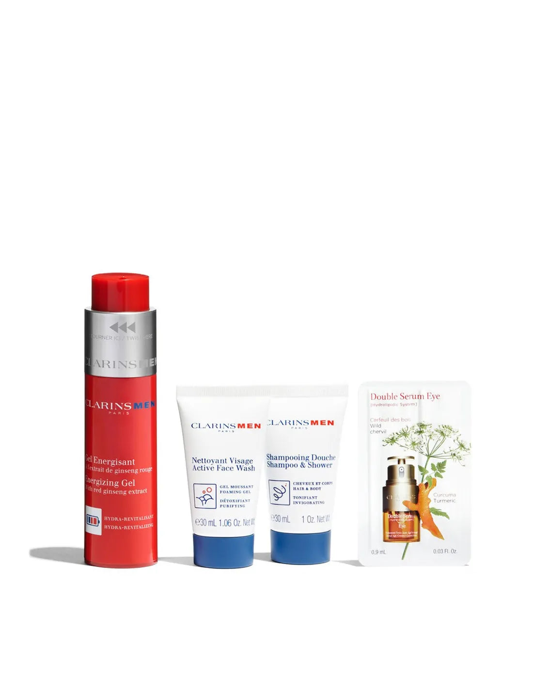 CLARINS Clarins Men Set Gel Energizante 50 ml Shampoo 30 ml Reiniger 30 ml Kosmetik