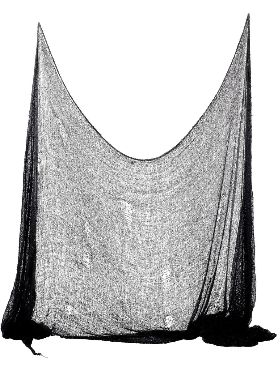 Smiffys Creepy Cloth schwarzes Dekotuch 75 x 300 cm