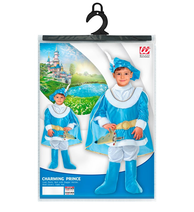 Traumprinz Kostüm-Set mit Mantel, Hose, Gürtel, Überstiefel und Hut mit Edelstein und Feder
