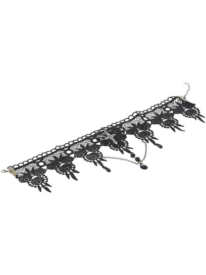 Smiffys Gothic Lace Choker, Black für Damen