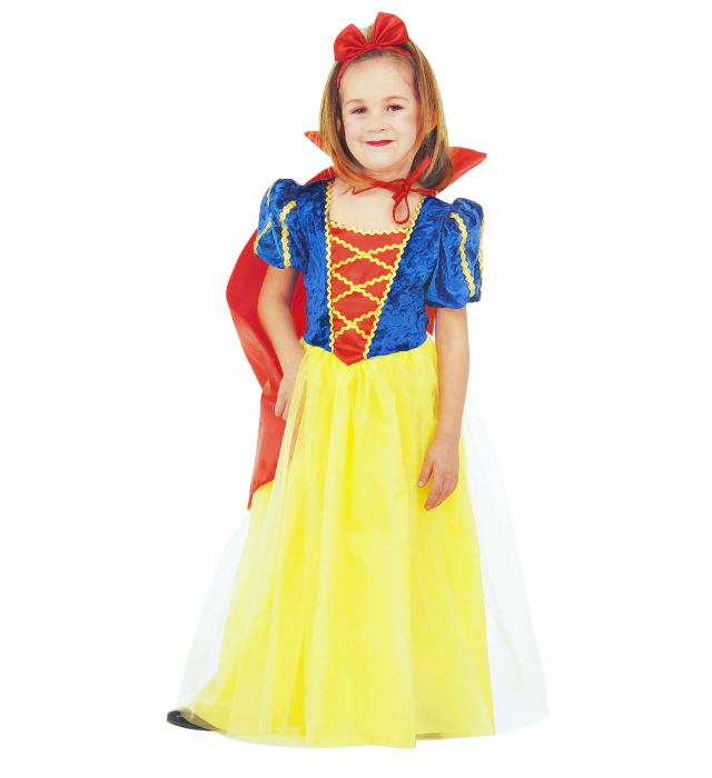 Märchenprinzessin Kostüm bestehend aus Kleid, Mantel und Haarklammer