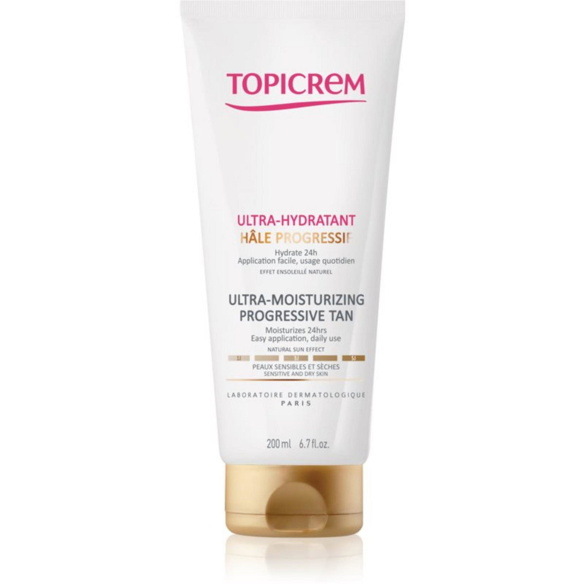 Topicrem Progression Tan feuchtigkeitsspendende Emulsion 200 ml