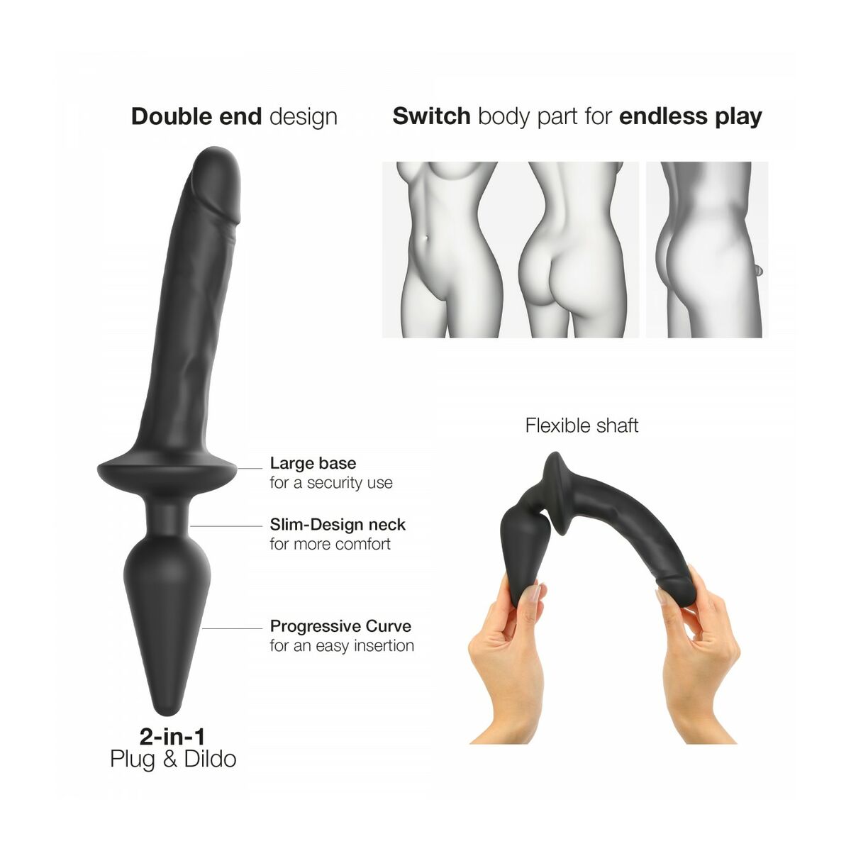 Dildo Strap-on-me Schwarz