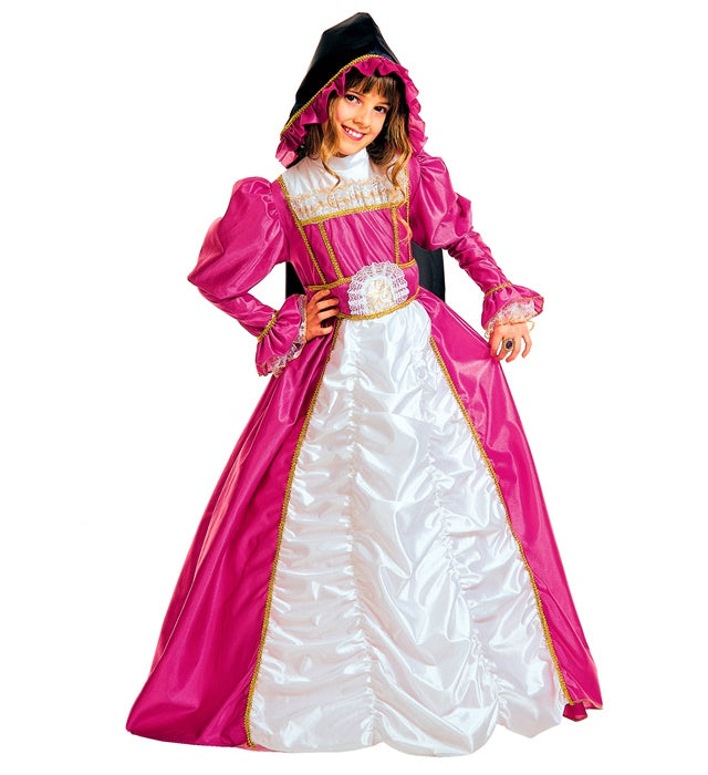 Herzogin von York Kostüm mit Petticoat und Kapuzenumhang in elegantem Design