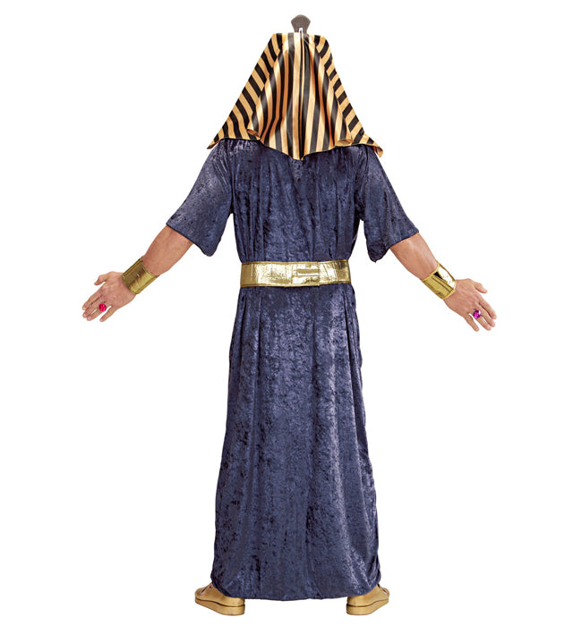 Tutankhamen Fasnacht Kostüm mit Tunika, Halsband, Gürtel und Kopfbedeckung in Edelstein-Optik