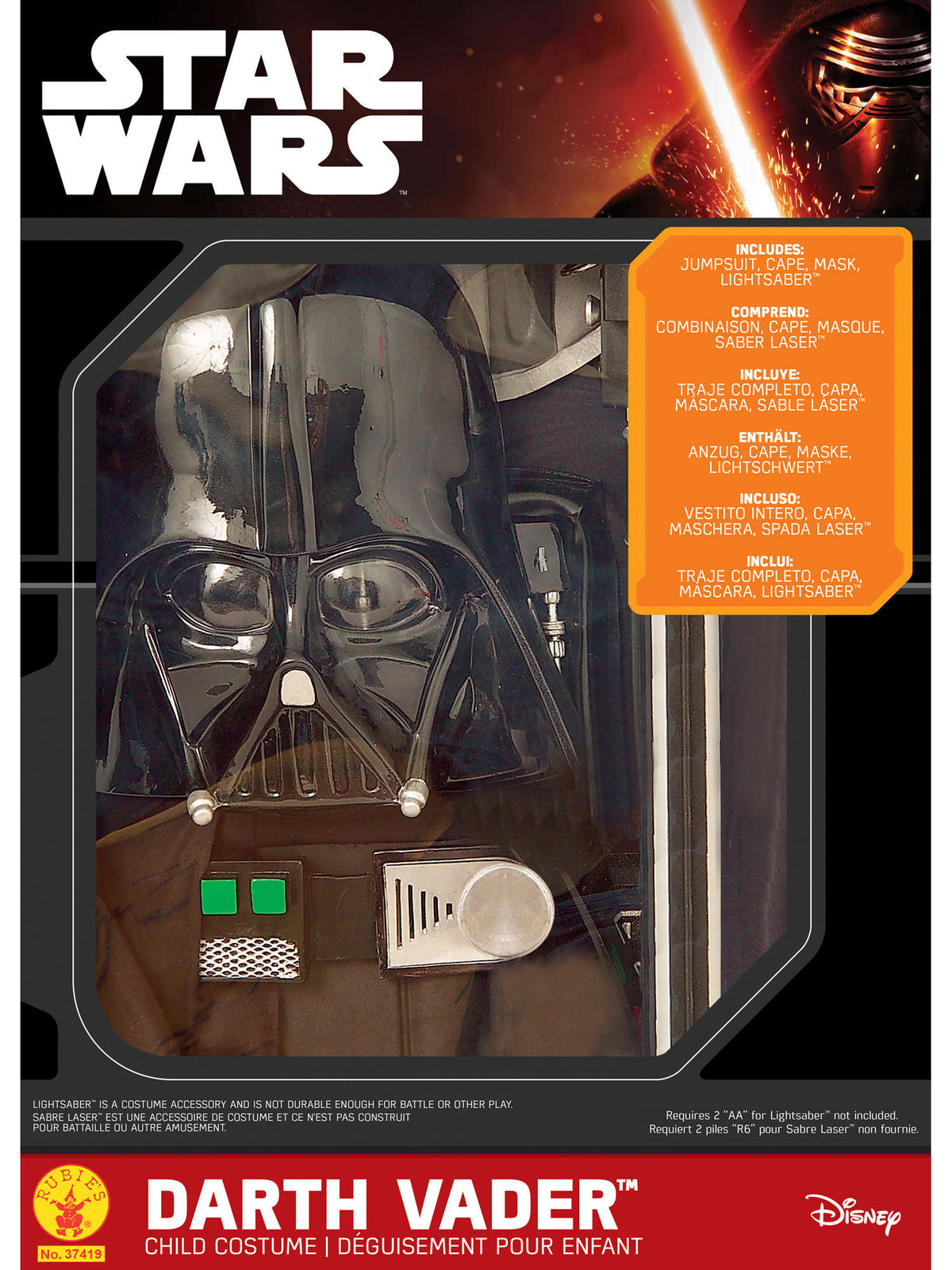 Rubies EP3- DARTH VADER LG. BOX - CHILDRENS Kinderkostüm für Jungen