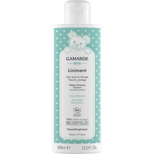 Gamarde Gamarde, Baby Liniment, Bio, Nährt und schützt, Daily Diaper Changes, Lotion, 400 ml Regular
