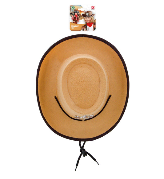 Hellbrauner Cowboyhut mit Sheriffstern Kindergrösse