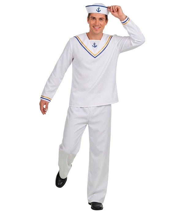 Matrosen-Kostüm Set mit Oberteil, Hose und Mütze für Fasnacht