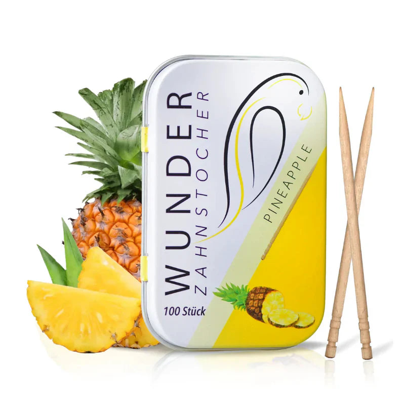 Wunder Zahnstocher Pineapple - 100 Stück in Metalldose