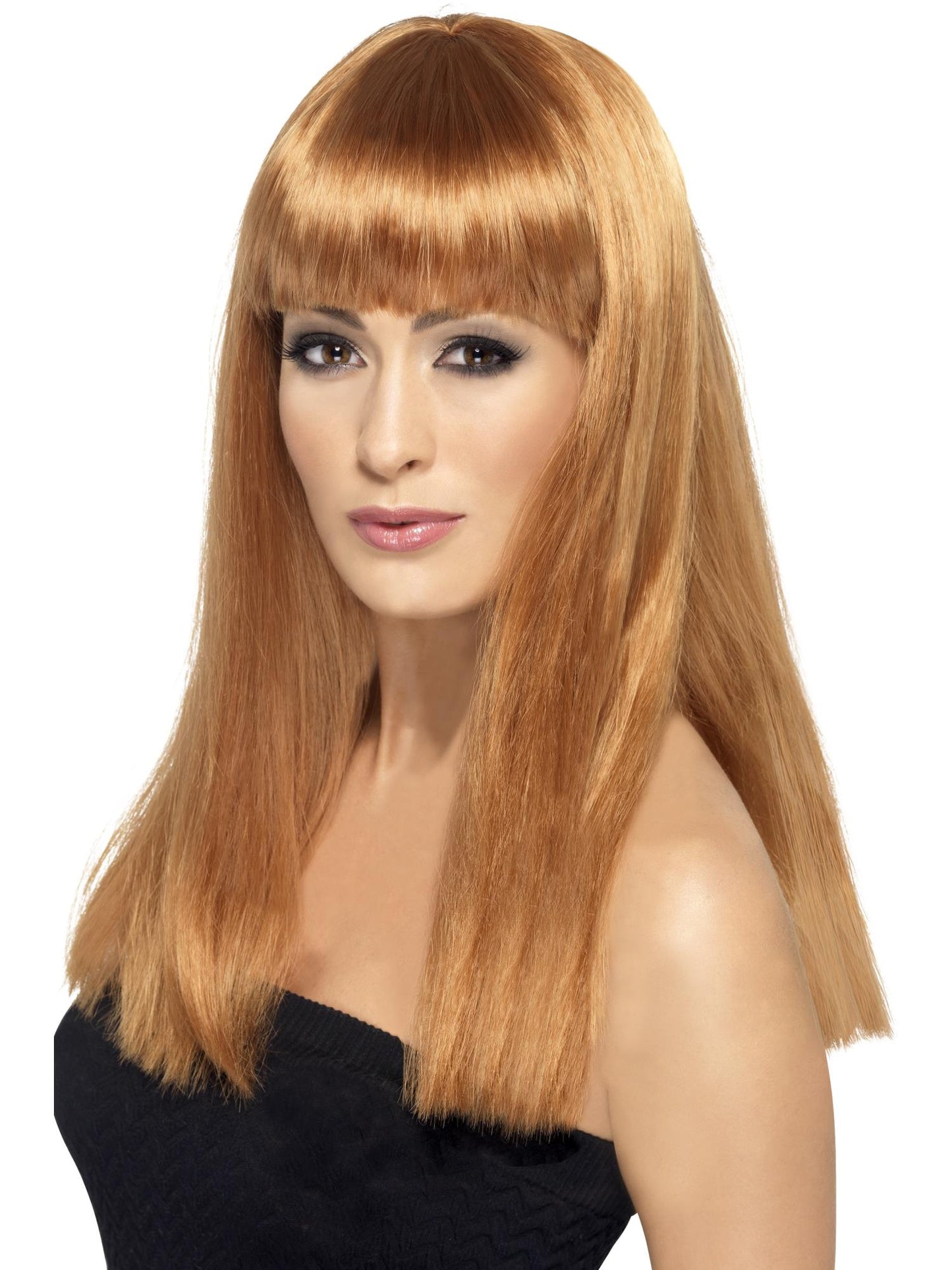 Smiffys Glamourama Wig, Neon Pink für Damen