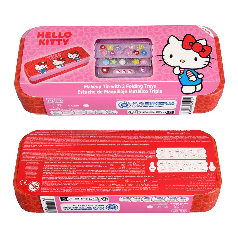 CARTOON CARTOON Hello Kitty Air-Val Est Metal Kosmetik Set