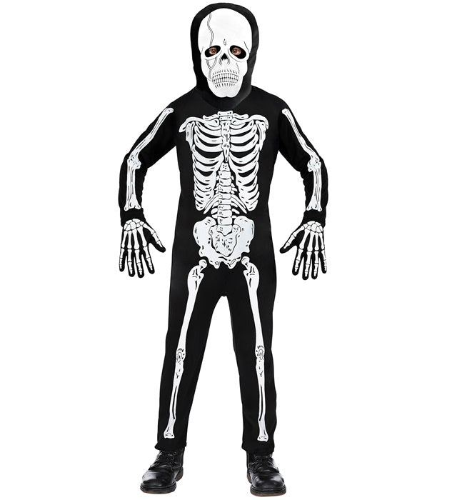 Skelett-Kostüm mit Maske für Fasnacht und Halloween