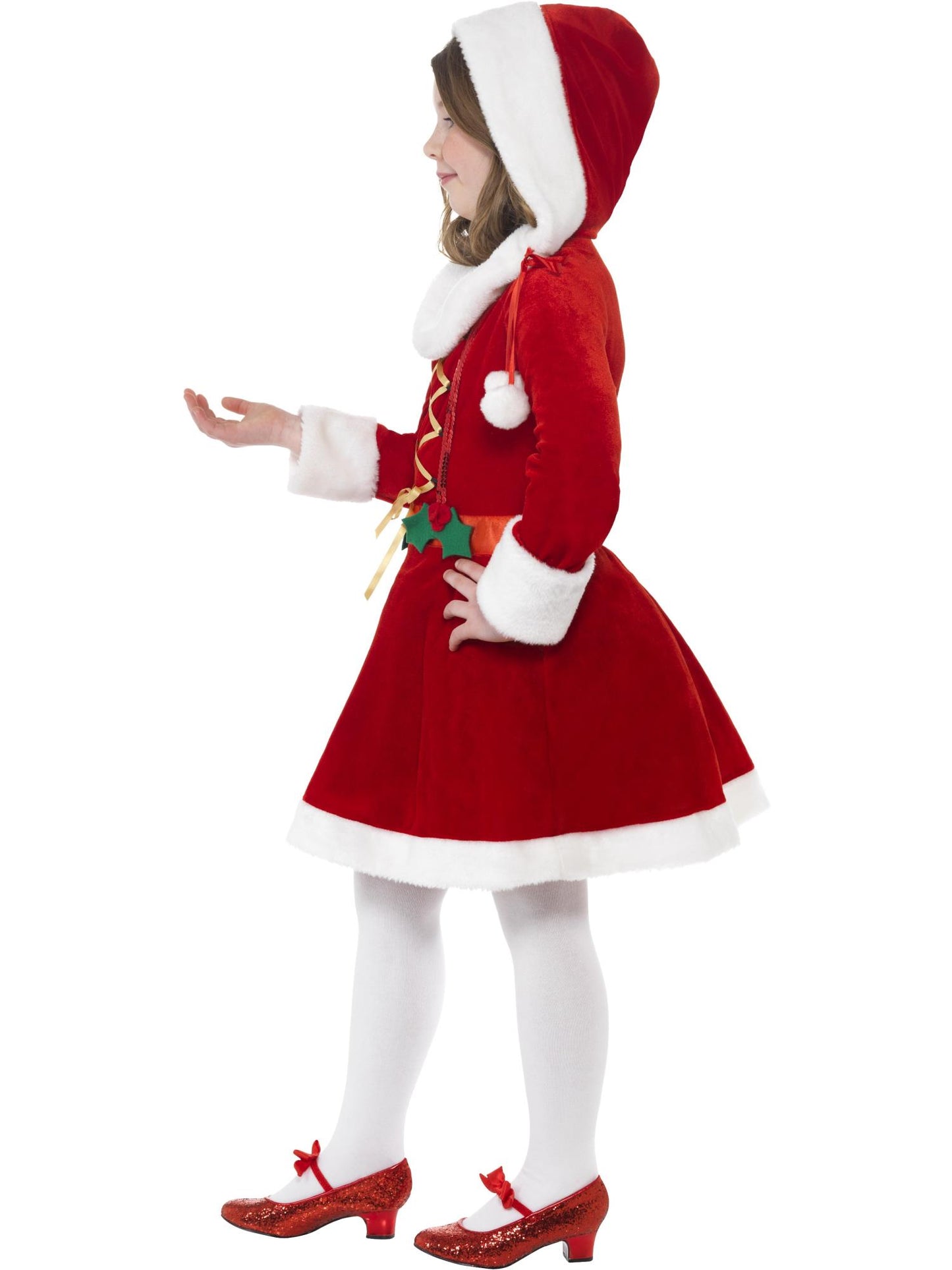 Smiffys Little Miss Santa Costume, Red CS für Mädchen