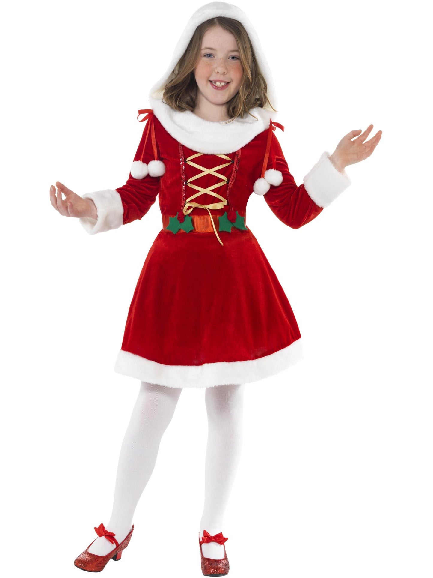 Smiffys Little Miss Santa Costume, Red CS für Mädchen