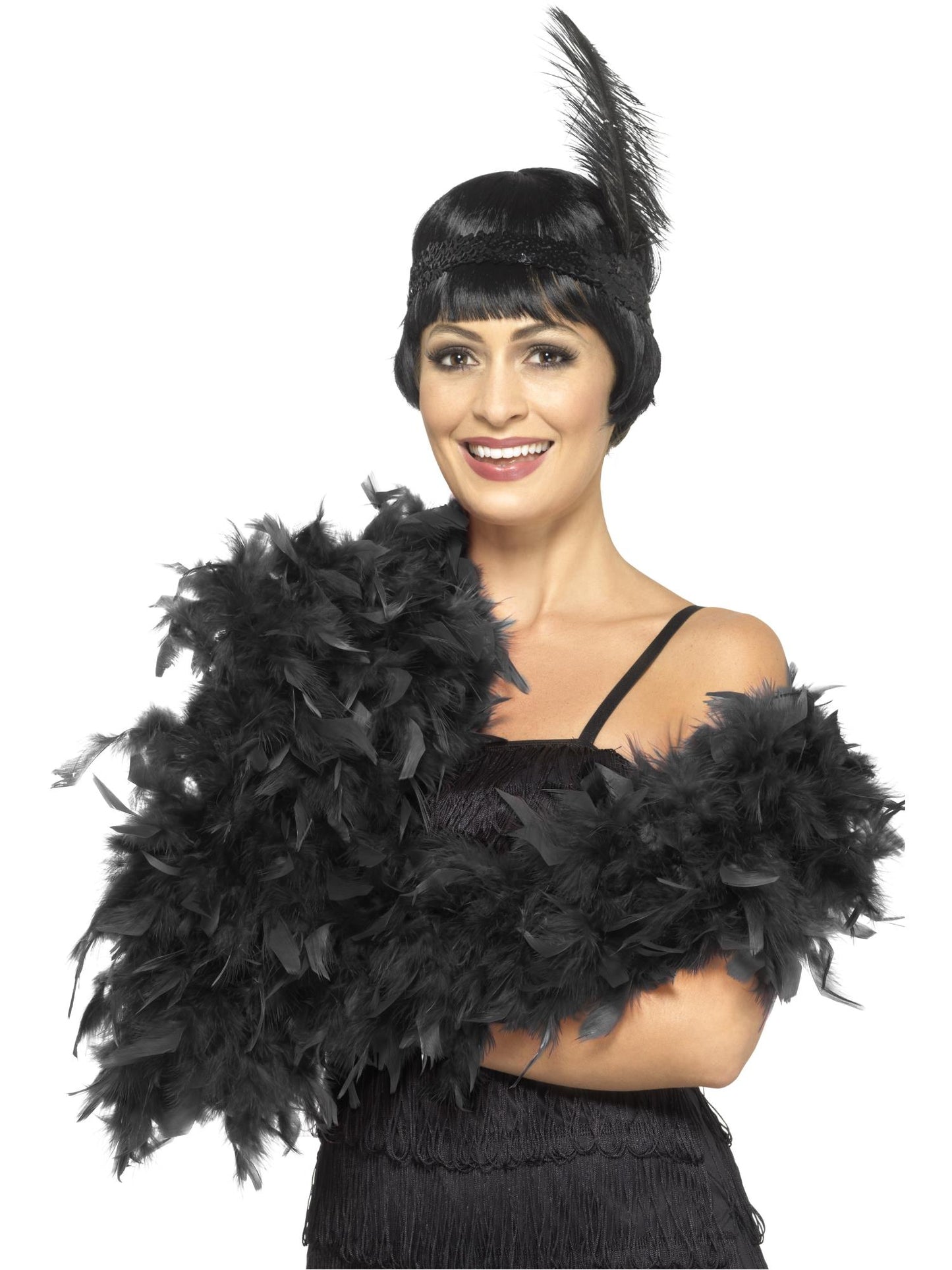 Smiffys Deluxe Boa, Black für Damen