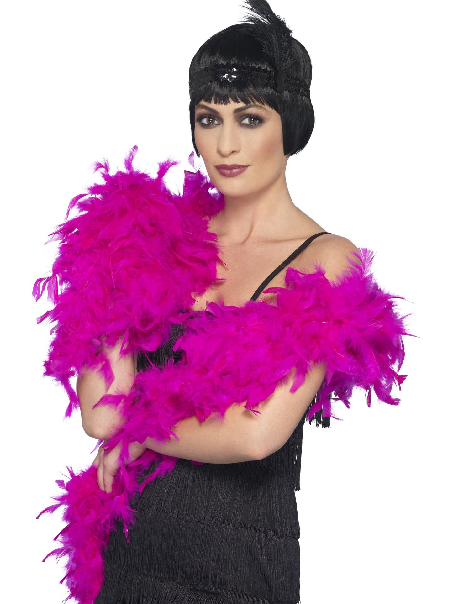 Smiffys Deluxe Boa, Fuchsia AC für Damen