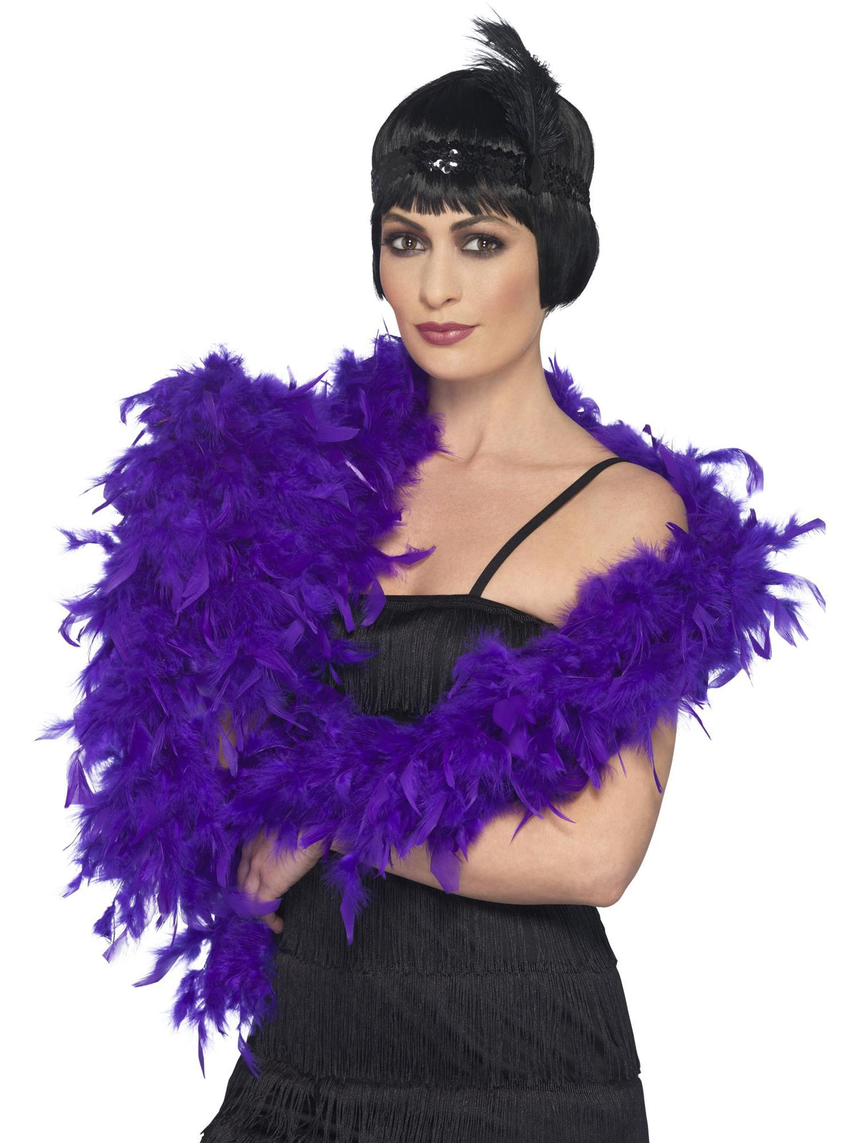Smiffys Deluxe Boa, Purple AC für Damen