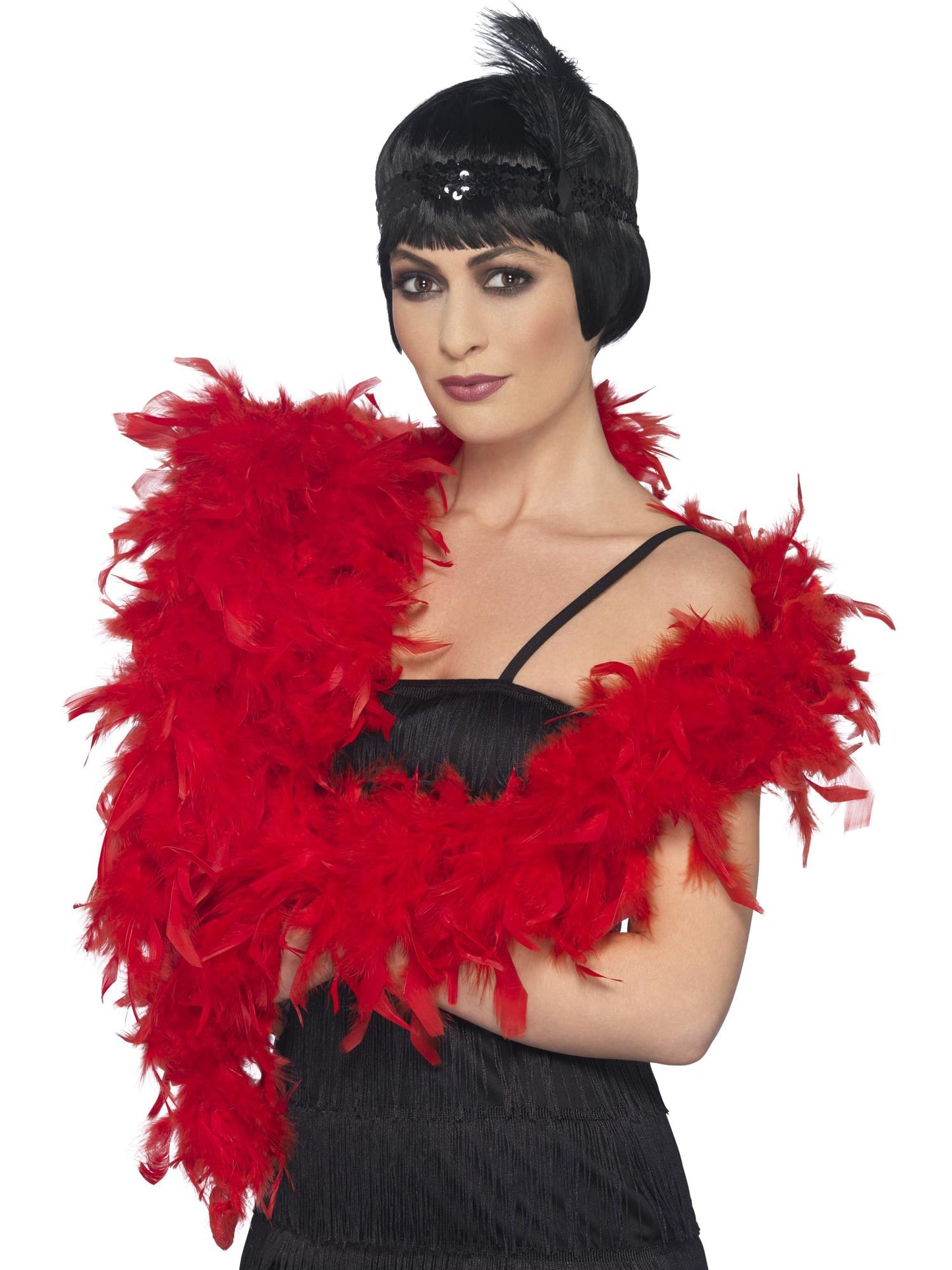 Smiffys Deluxe Boa, Red AC für Damen