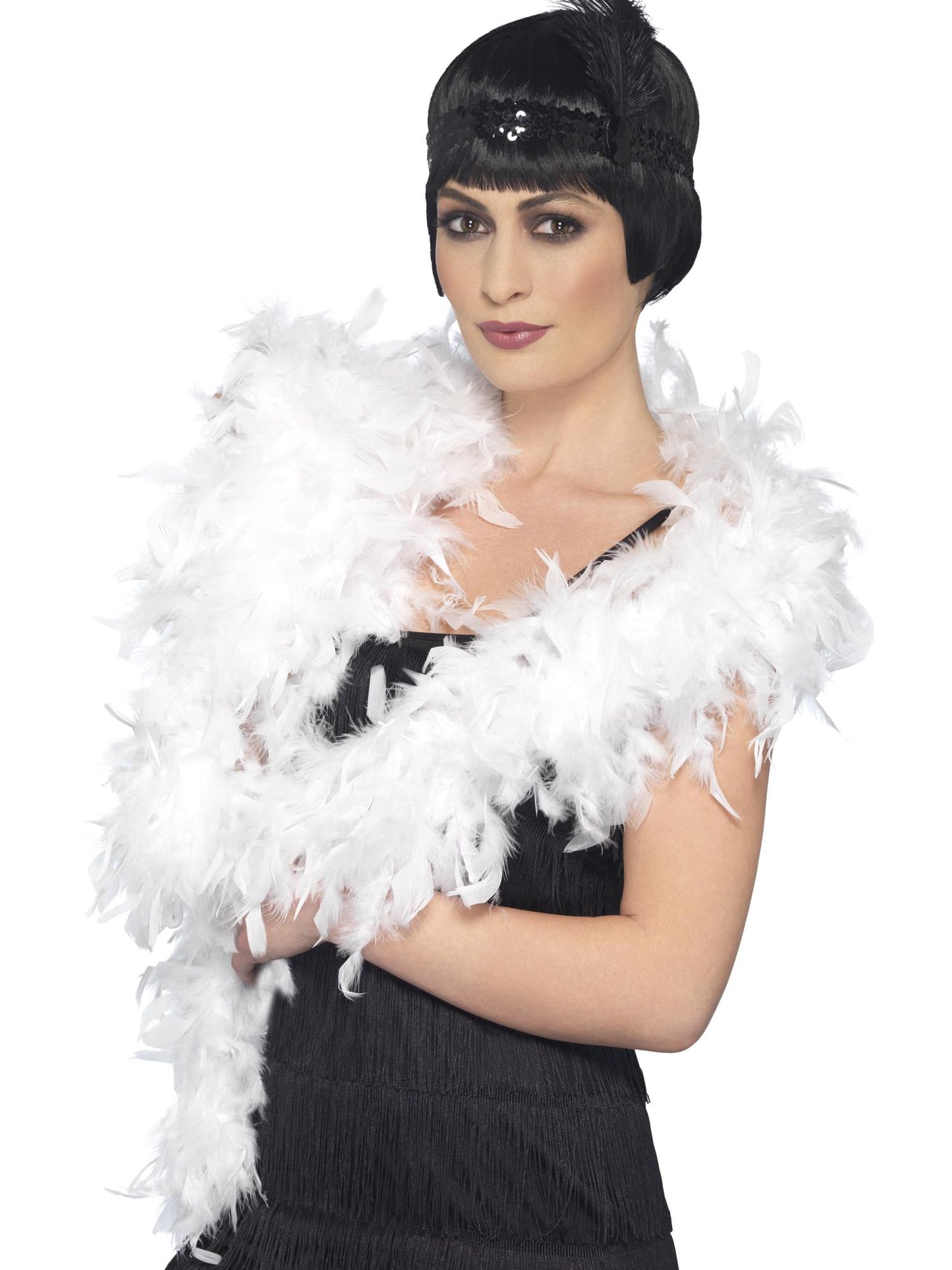 Smiffys Deluxe Boa, White AC für Damen