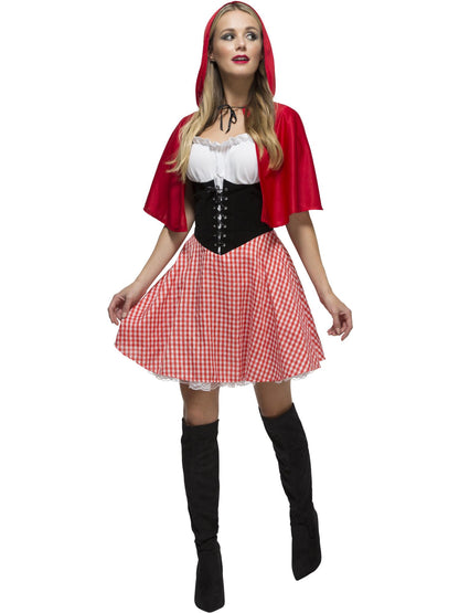 Smiffys Fever Red Riding Hood Costume, Red CS für Damen