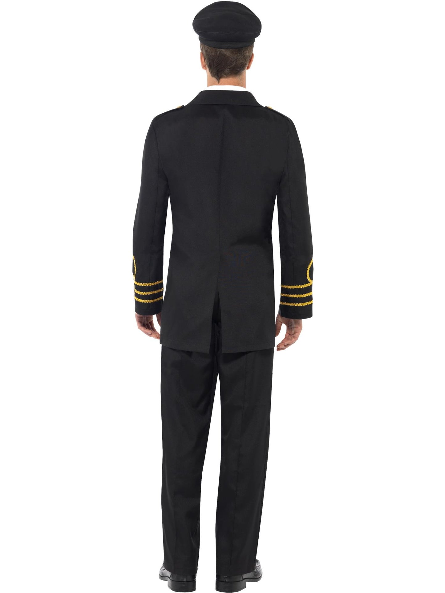 Smiffys UNIFORM Navy Officer Costume, Black CS für Herren