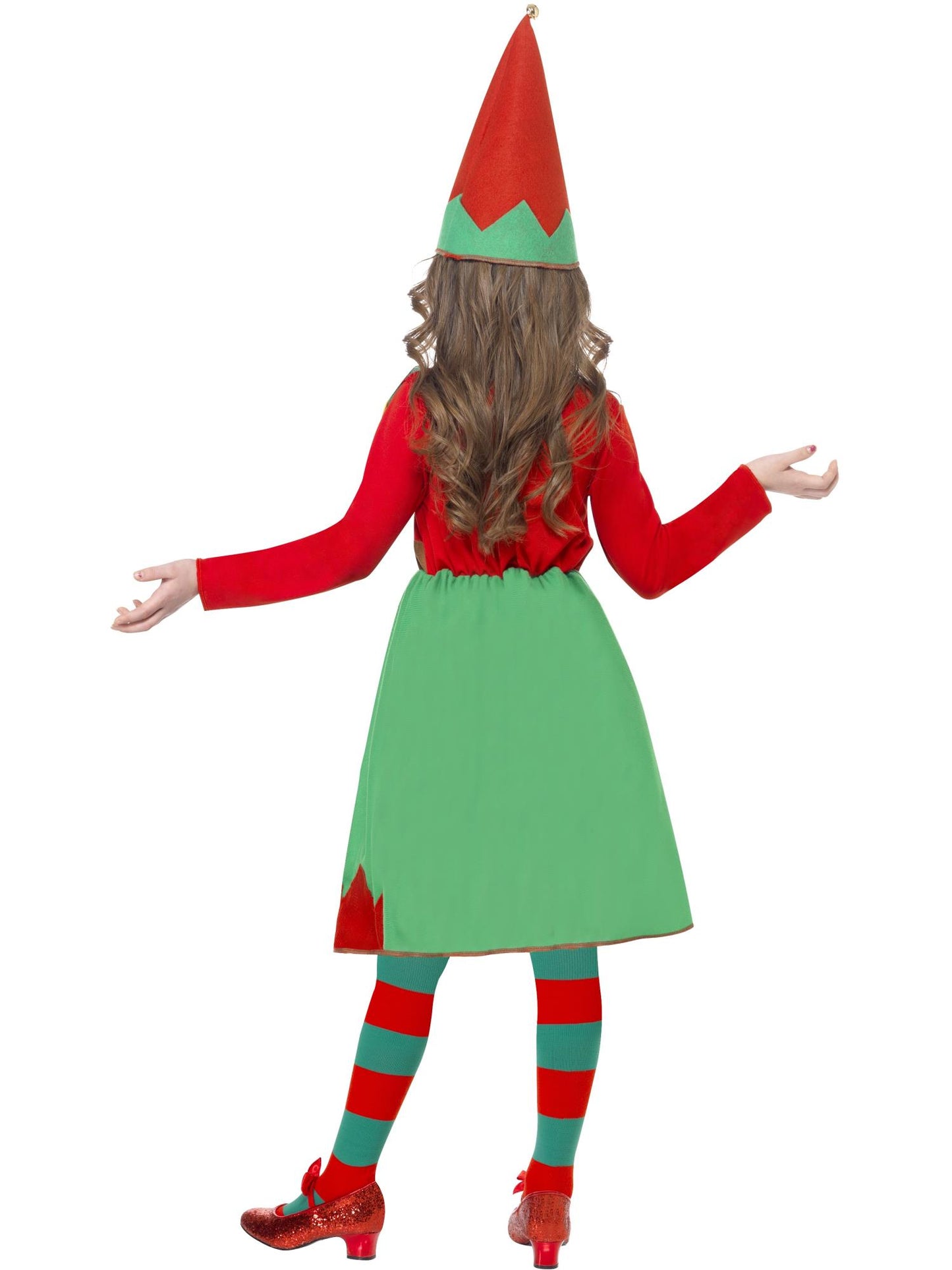 Smiffys ELF Santa's Little Helper Costume, Red & Green CS für Mädchen