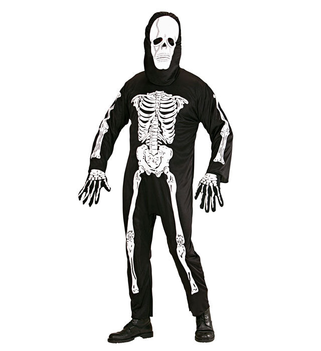Skelett-Kostüm mit realistischer Maske für Fasnacht und Karneval