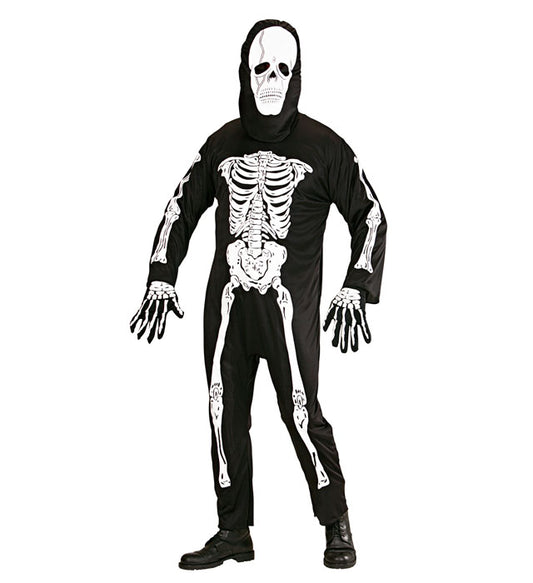Skelett-Kostüm mit realistischer Maske für Fasnacht und Karneval