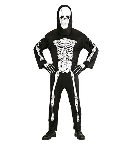 Skelett-Kostüm mit realistischer Maske für Fasnacht und Karneval
