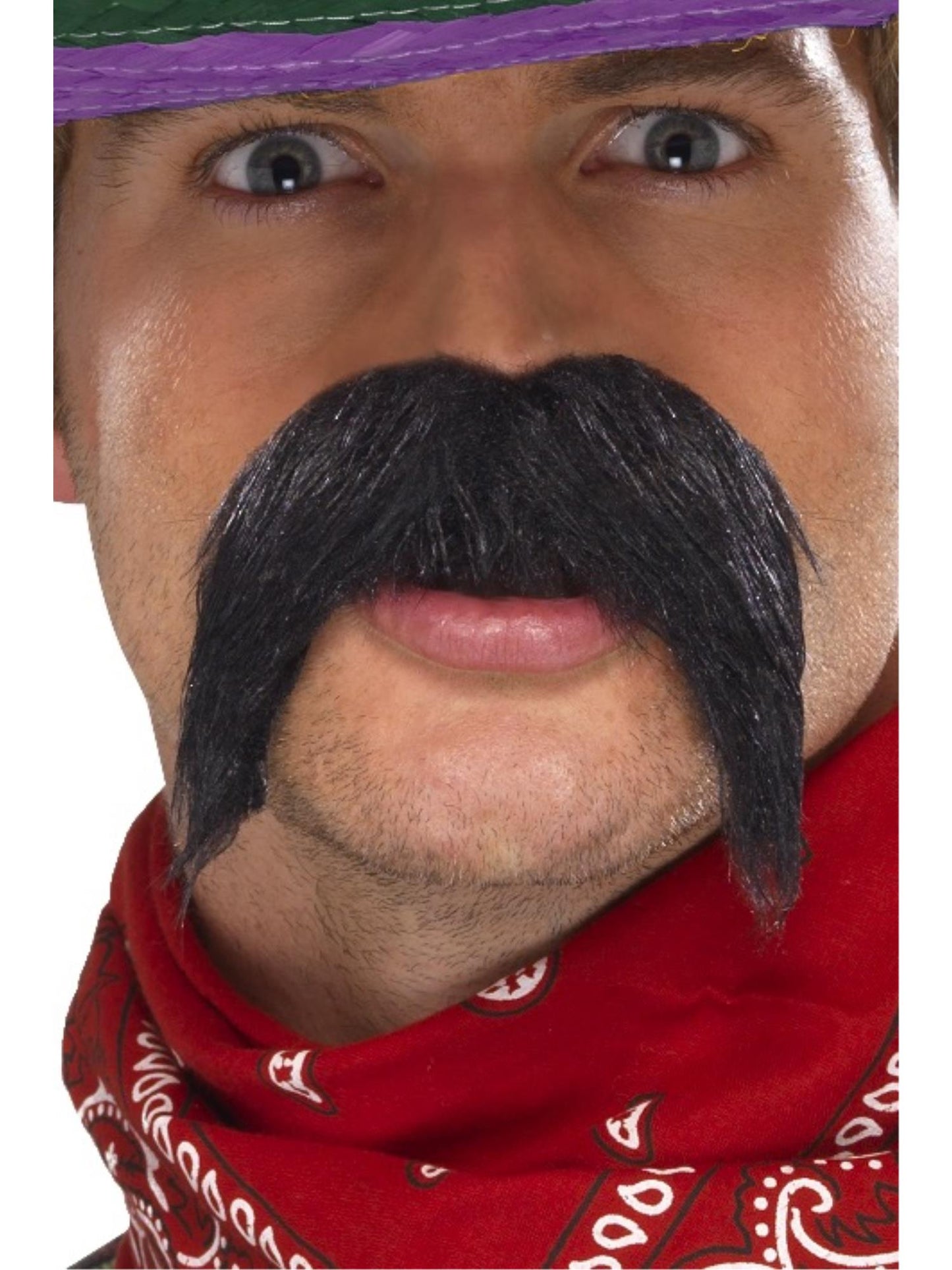 Smiffys Big & Bushy Gringo Tash, Black CD für Herren