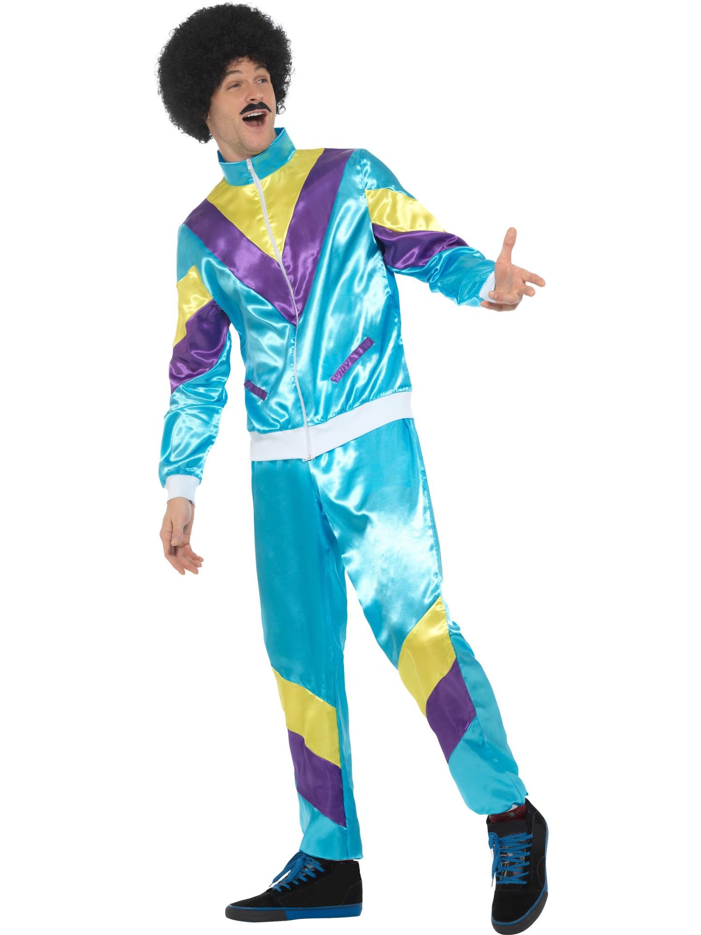 Smiffys 1980S 80s Height of Fashion Shell Suit Costume, Blue CS für Unisex