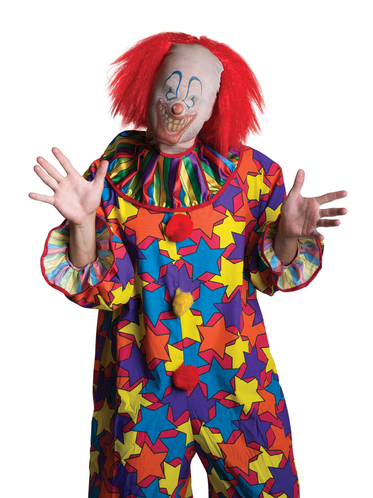 Scary-Clown-Maske mit Perücke von Rubies