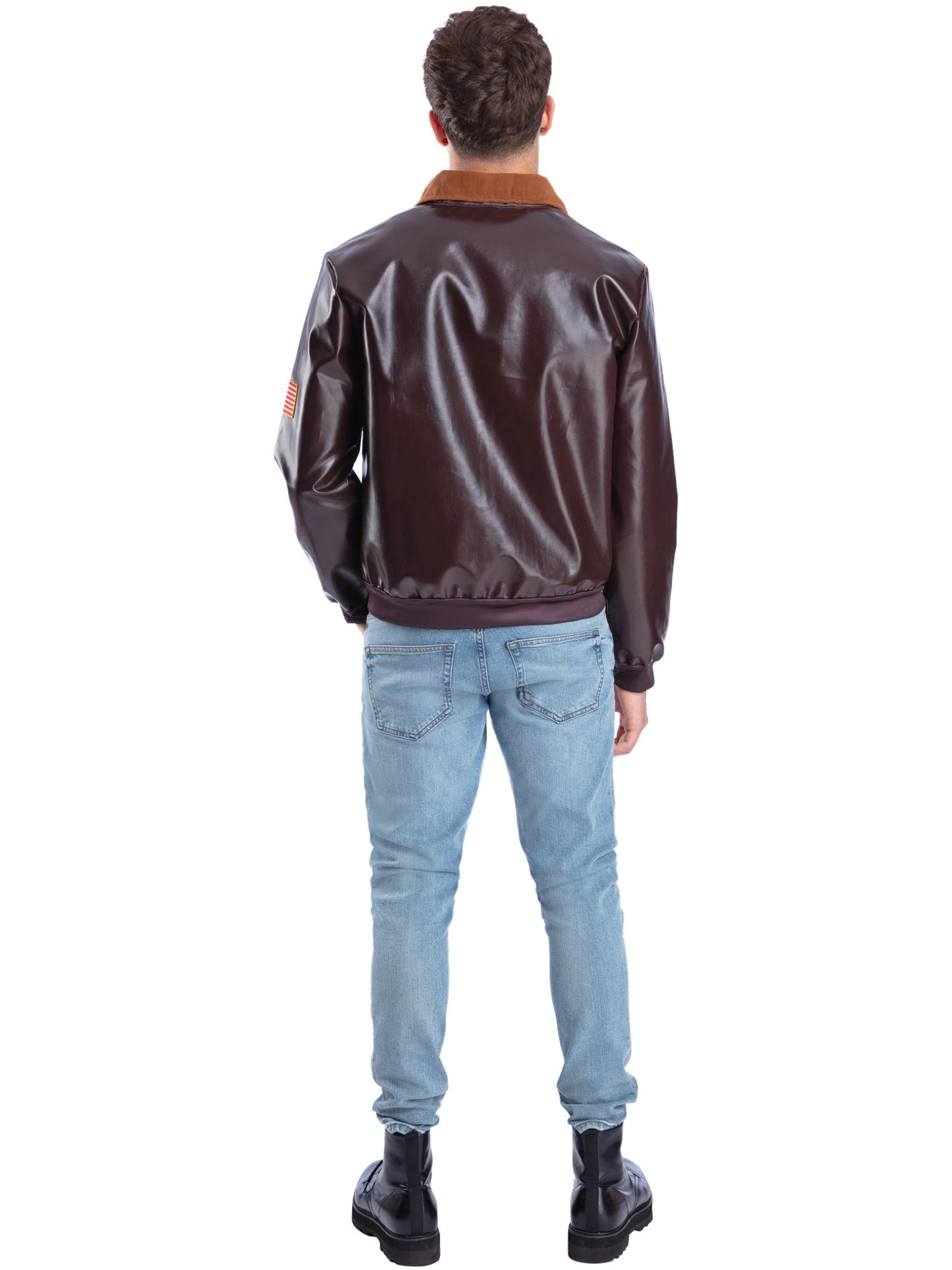 Smiffys TOPGUN Top Gun Bomber Jacket, Brown CS für Herren