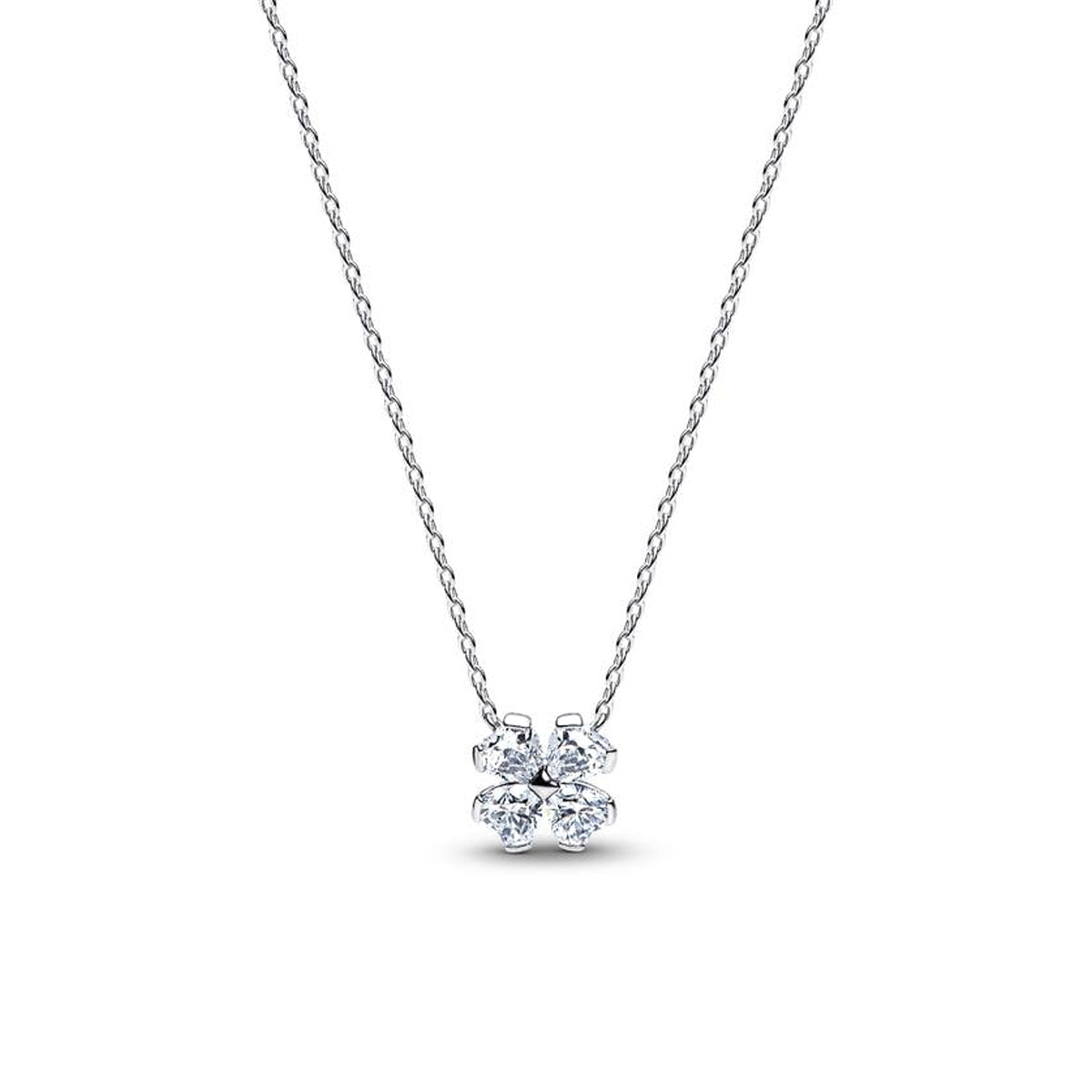 PANDORA JEWELRY Mod. SPARKLING LUCKY CLOVER PENDANT NECKLACE