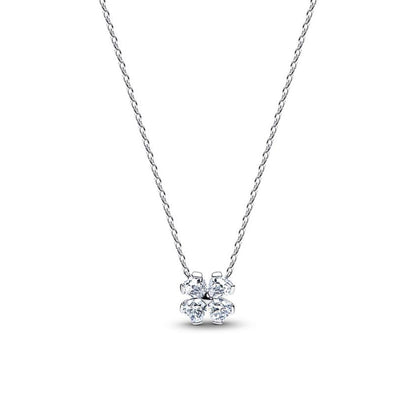 PANDORA JEWELRY Mod. SPARKLING LUCKY CLOVER PENDANT NECKLACE