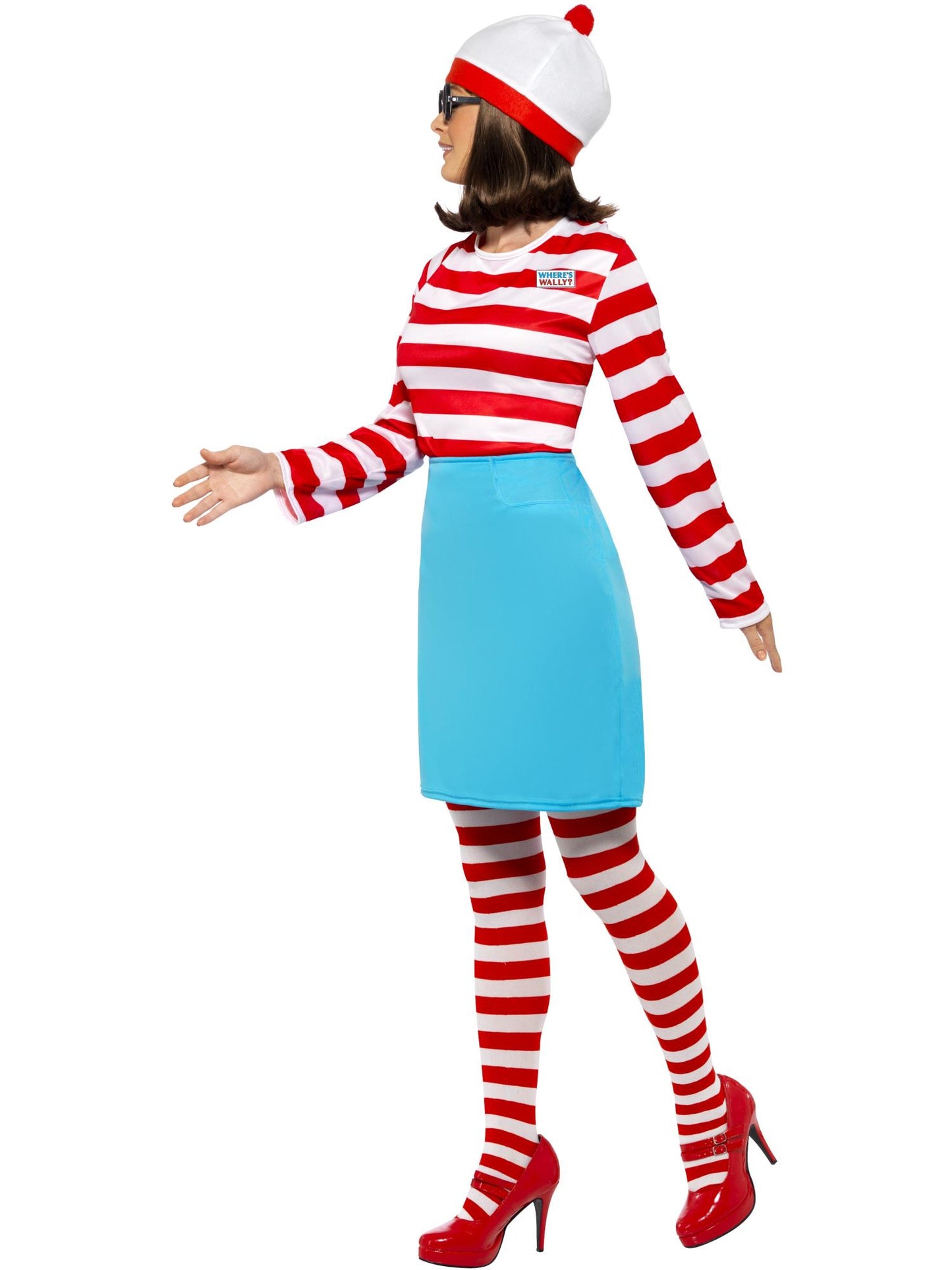 Smiffys Where's Wally? Wenda Costume, Red & White CS für Damen