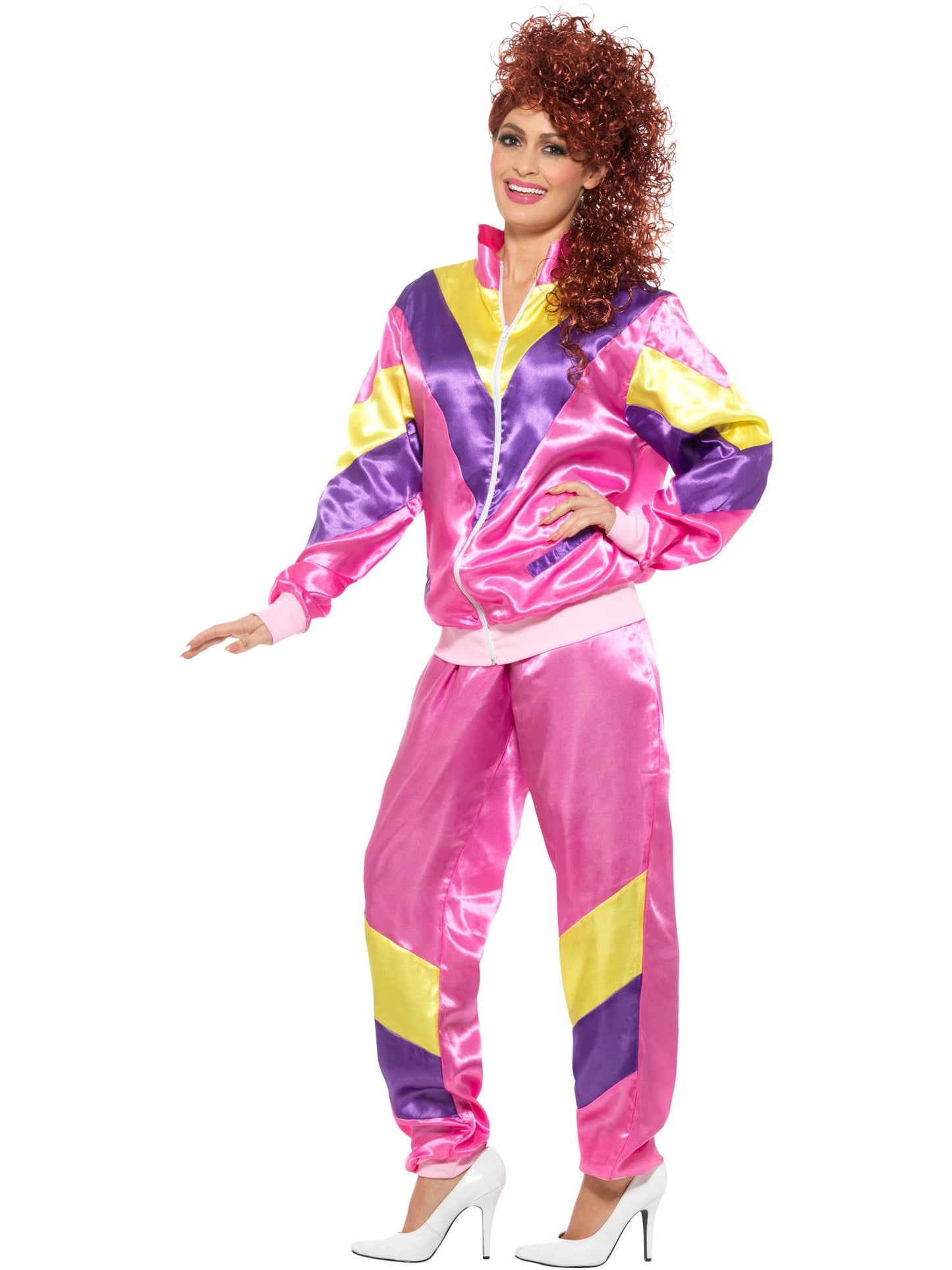 Smiffys 1980S 80s Height of Fashion Shell Suit Costume, Pink CS für Damen