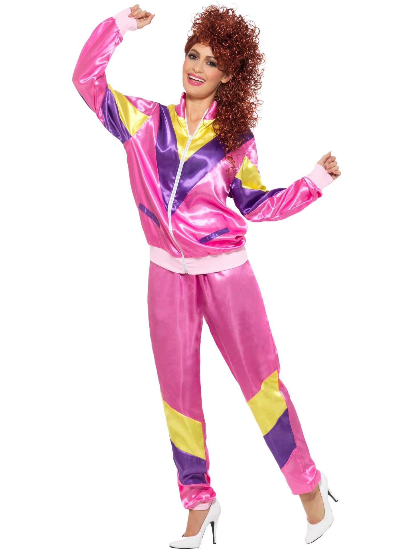Smiffys 1980S 80s Height of Fashion Shell Suit Costume, Pink CS für Damen