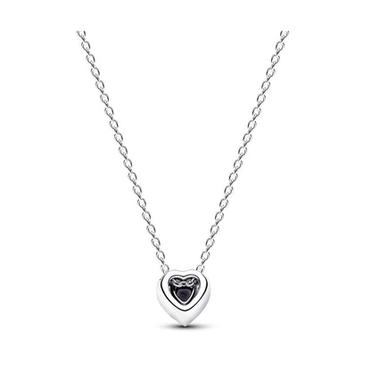 PANDORA JEWELRY Mod. ELEVATED BLACK HEART NECKLACE - 45 CM