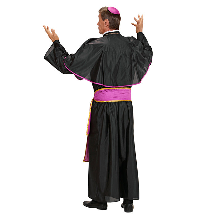 Kardinal-Robe mit Pelerine, Gürtel und Kalotte für Fasnacht-Kostüm