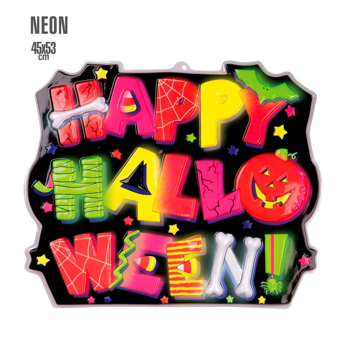"3D WANDBILD HAPPY HALLOWEEN" 45x53 cm – Vorderansicht