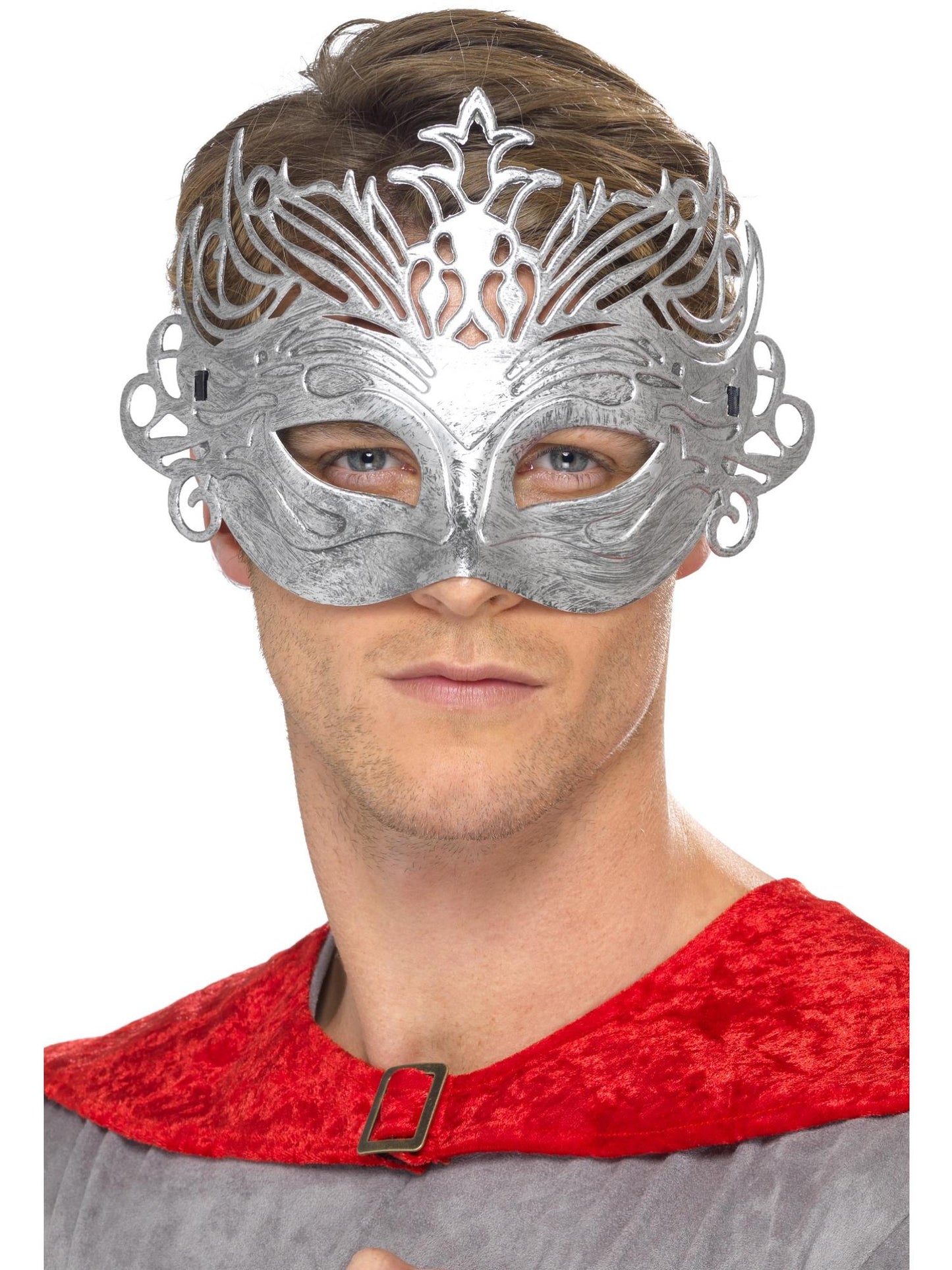 Smiffys Colombina Silver Mask, Silver für Unisex