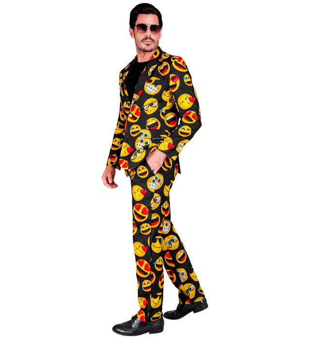 Emoji Party Fashion Anzug mit buntem Muster aus Jackett und Hose