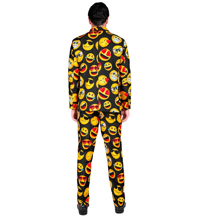 Emoji Party Fashion Anzug mit buntem Muster aus Jackett und Hose